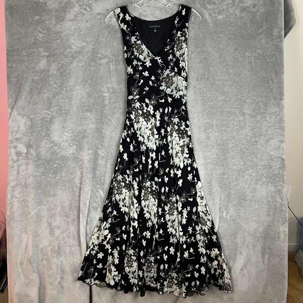 Vintage Y2K Banana Republic Maxi‎ Dress Womens 6 100% Silk Floral Babydoll Fairy